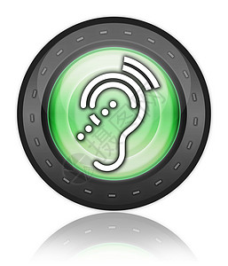 图标 按键 象形听力障碍耳朵疾病指示牌损失减值神经创伤按钮助听器人士图片