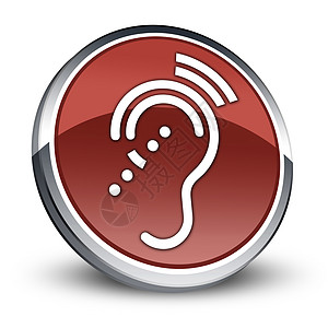 图标 按键 象形听力障碍按钮文字贴纸疾病指示牌纽扣助听器耳朵创伤损失图片