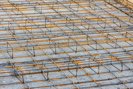 建筑物的根基材料钢筋酒吧基金会力量构造平板金属基础设施木板图片