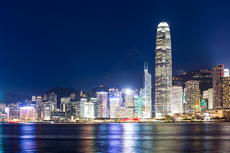 香港之夜建筑景观旅行办公室金融公司港口城市市中心地标图片