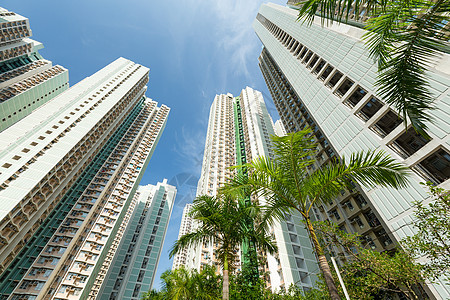 从低角建楼民众摩天大楼公寓城市财产建造人口住房景观商业背景图片