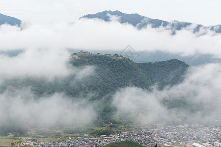 云海和竹田城堡图片