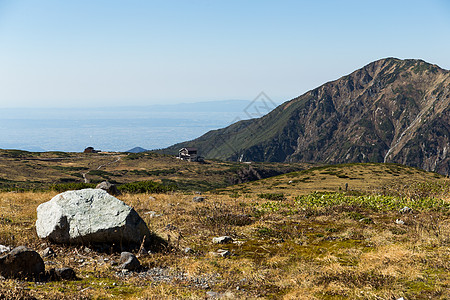 仙堂山泰山场景旅游立山路线黑部高山室堂晴天国家天空背景