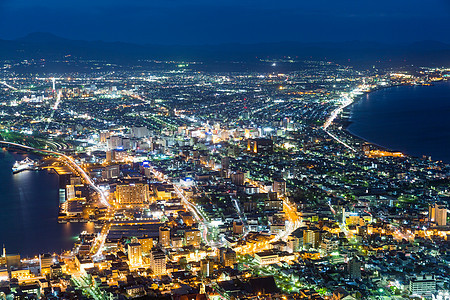 Hakodate 天线景观公吨海洋码头地标风景吸引力游客旅行半岛图片