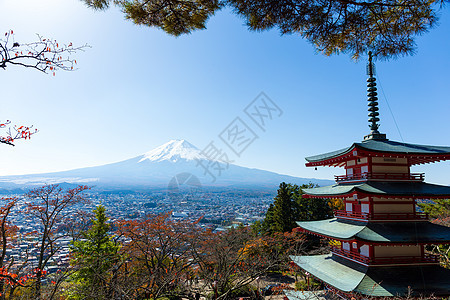 楚雷托塔塔和富士山图片