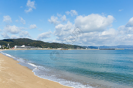 沙沙海滩白色旅行反射波纹蓝色海浪太阳海洋图片