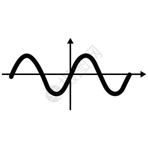 Sine波黑色图标正弦波辉光震惊探测器模拟电脑流动计算活力电击图片