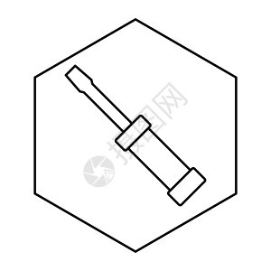 细线螺丝刀形图标坚果棘轮螺丝刀螺丝卡通片驾驶工具紧固件公用事业螺栓图片