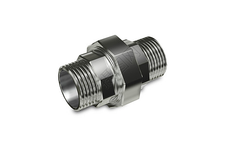 3d 说明性工业部分联盟软管渲染3d合金坚果戒指圆柱螺栓金属图片