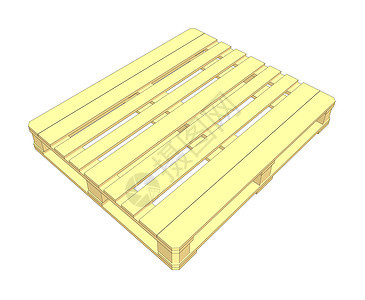 木质托盘 隔离在白色 韦克托图片