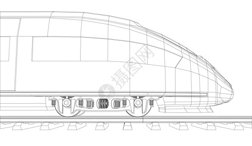 抽象的多边形高速旅客列车3d创新火车运输引擎旅行速度艺术铁路海报图片