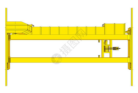 工厂顶起重机商业机械建筑运输等距重量技术黄色工业高架图片