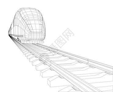抽象的多边形高速旅客列车艺术海报火车速度旅行创新技术运输铁路引擎图片