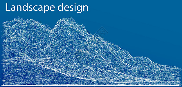线框多边形景观 它制作图案矢量土地插图创造力电脑数据地形辉光网络爬坡建造图片