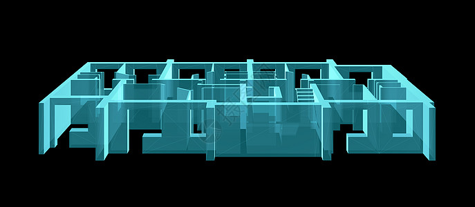 X光 公寓楼模模范楼层绘画解剖学x光房子印刷建造蓝图蓝色建筑师3d图片
