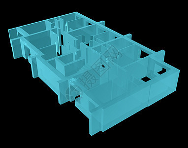 X光 公寓楼模模范楼层印刷蓝色线条x光建筑学草图项目建筑师解剖学房子图片