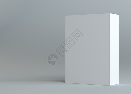 一个现实的白色空包装纸板框塑料电脑餐厅盒子早餐纸盒商业小样空间3d图片