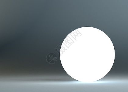 灰色黑暗背景的白光球小样3d投影工作室灯箱圆圈白色展示广告辉光图片