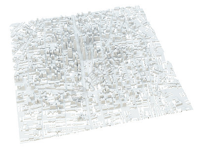 白色的现代城市 隔离建筑景观房子摩天大楼工业3d正方形灰色街道技术图片