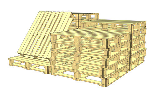 木质货盘 白纸孤立木材包装木板工作仓库生产店铺调色板架子托盘图片