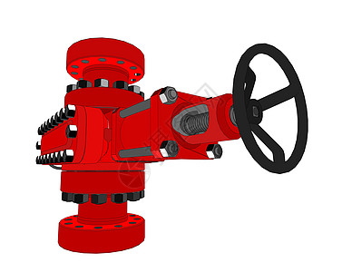 喷管防爆器测量活力气体井口油田钻杆勘探红色场地压力高清图片
