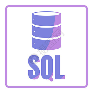 SQL 数据库图标徽标设计 UI 或 UX Ap服务电脑备份商业数据中心托管网站网络蓝色驾驶图片
