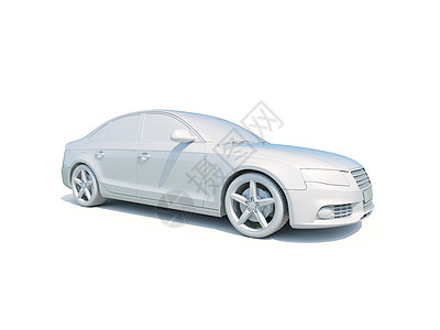 3d车白色空白模版运输服务背景图标修理豪车商务轿车车身保养图片