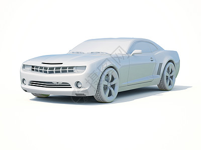 3d车白色空白模版跑车车辆保养图标汽车工业轿车渲染商务运输背景背景图片