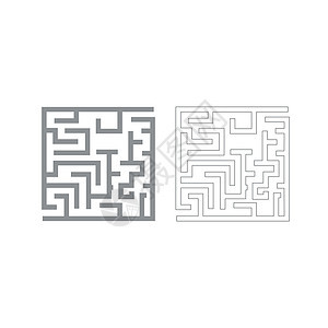 Labyrinth 迷宫的谜团灰色集图标背景图片