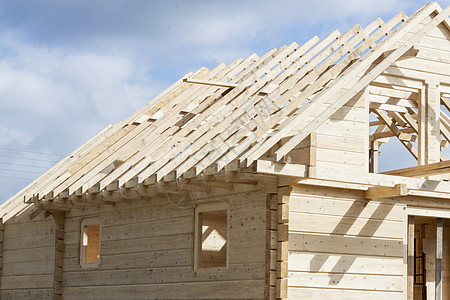木木搭木层架工地框架抛光工业屋顶屋架木头椽架木材建设图片