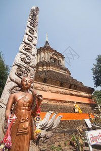 清迈市旧寺庙文化地标佛教徒建筑学遗产历史旅行历史性图片