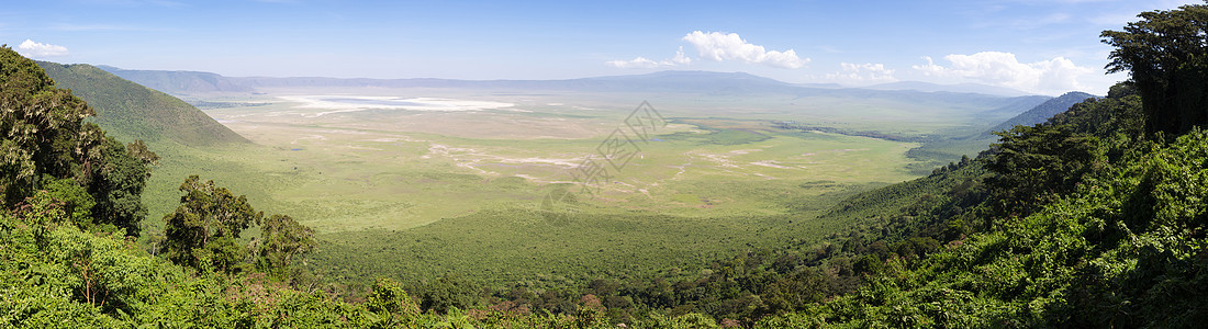 坦桑尼亚 非洲Ngorongoro火山坑的全景图片