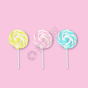 糕点棒棒棒糖吸盘圆圈粉色条纹横幅艺术乐趣漩涡螺旋甜点图片