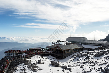 玉龙雪山目的地旅游天空旅行背景图片