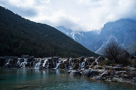 利江蓝月亮谷旅游旅行目的地背景图片