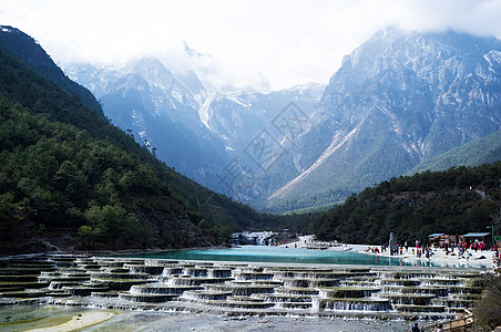 利江蓝月亮谷旅游旅行目的地高清图片