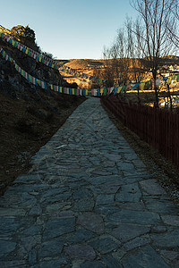 桑赞林修道院寺院旅游旅行目的地高清图片