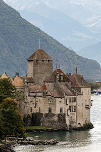 维港瑞士蒙特勒的支撑维托石头建筑地标堡垒旅行天际吸引力地区背景