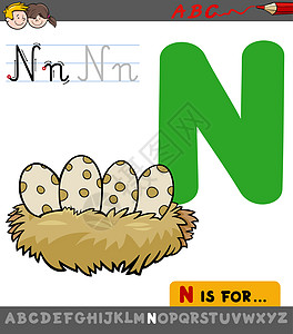 字母 n 与卡通鸟 nes图片