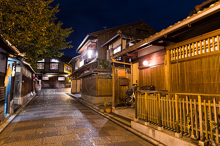 夜间在京都的Sannen Zaka街市中心房子日落旅行艺妓病房场景城市建筑旅游图片