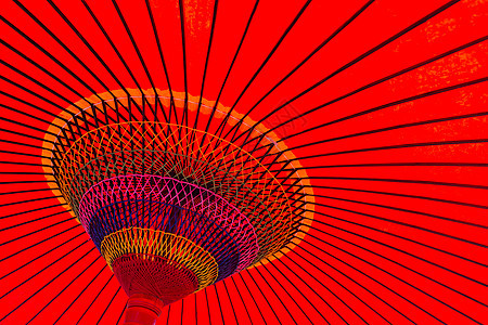 红日本雨伞图片