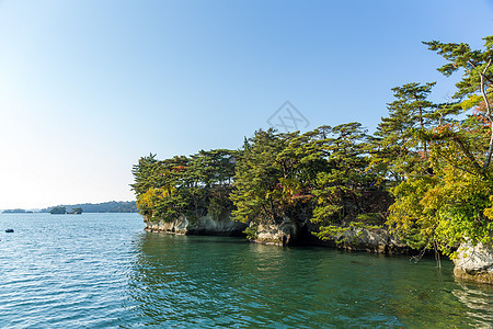 松岛清蓝的天空图片