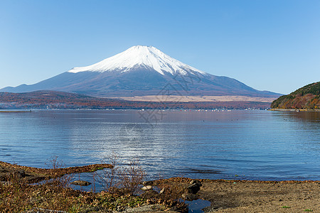 Yamanaka湖和藤山图片