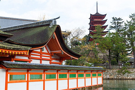 传统日本属土岛神庙图片