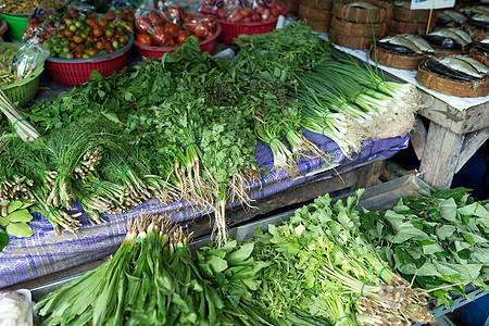 市场上的新鲜蔬菜寒意花园水果黄瓜农业茄子巴刹洋葱女士商业图片