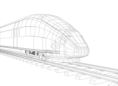 抽象的多边形高速旅客列车海报引擎旅行3d铁路技术火车速度艺术创新图片