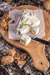 Gorgonzola奶酪羊乳早餐核桃坚果小吃迷迭香乡村模具蓝色产品图片