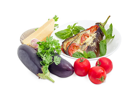 烤煎茄子和做饭的料料料油炸香菜烹饪收成香料食物农业叶子蔬菜厨房图片