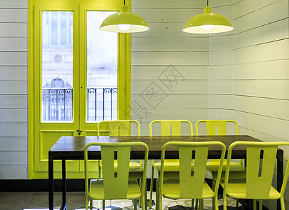 烹饪室内现代灯泡活力吊灯餐厅房间咖啡造型古董桌子枝形植物背景图片