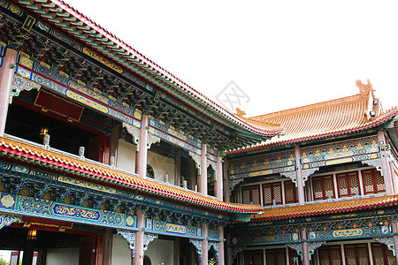 诺萨布冷新宜的中华传统风格寺庙旅行建筑旅游文化蓝色天空佛教徒游客宗教地标图片